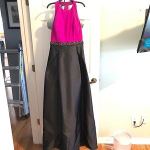 ML Formal dress pink and black